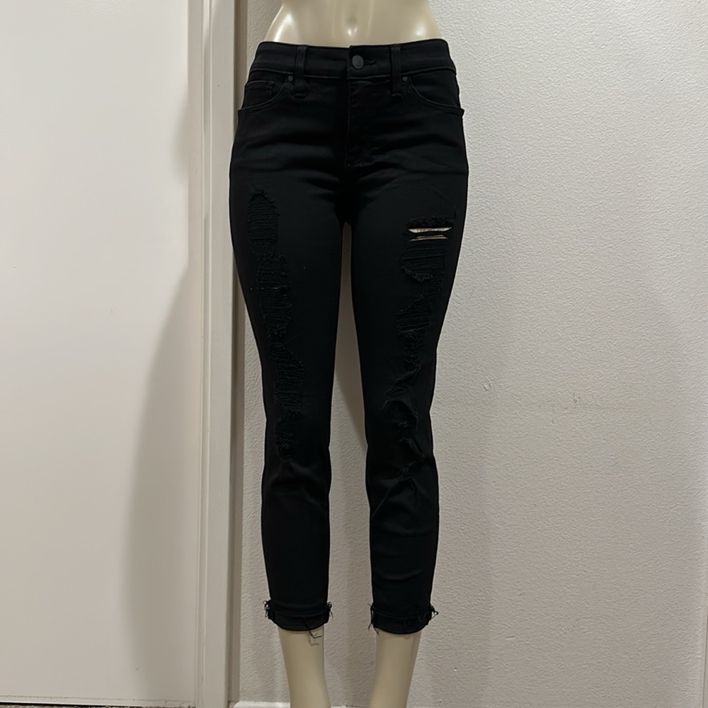 a.n.a. Ripped skinny ankle jeans